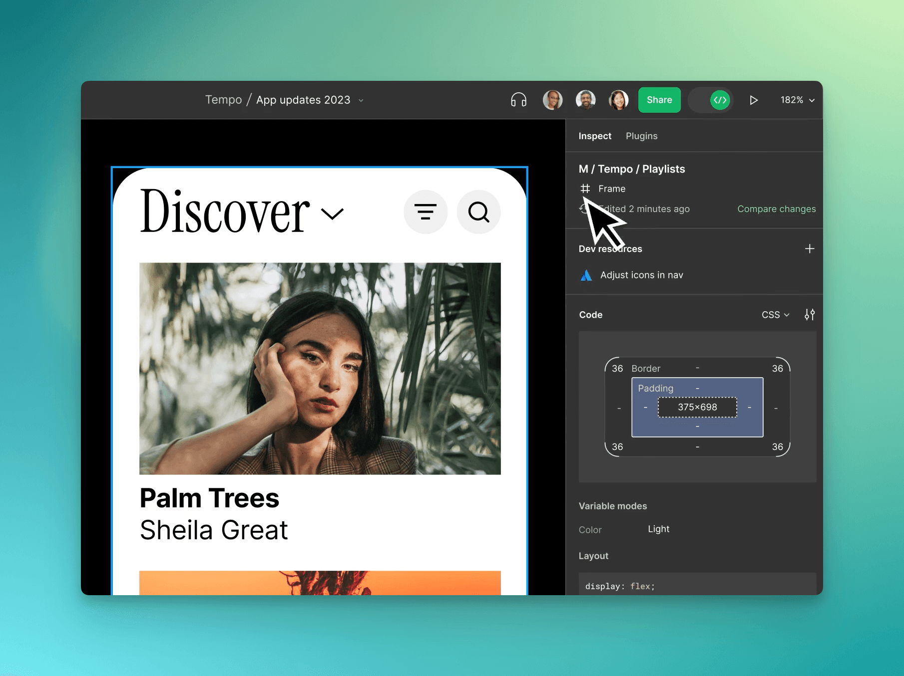 Figma dev mode